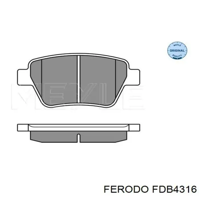 Задні гальмівні колодки Ferodo FDB4316 ціна, від 33.86 USD