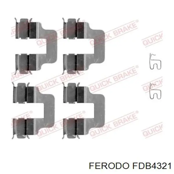 Купити FDB4321 Ferodo Колодки гальмівні передні, дискові