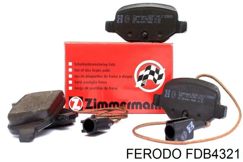 Передні тормозні колодки FDB4321 Ferodo