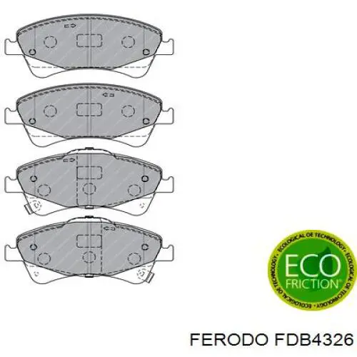 FDB4326 Ferodo колодки гальмівні передні, дискові