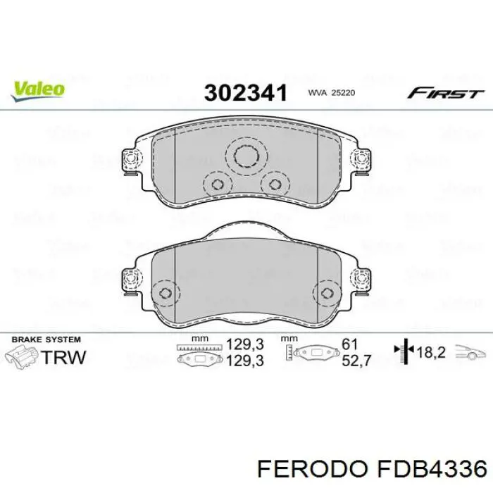 Тормозні колодки Ferodo FDB4336