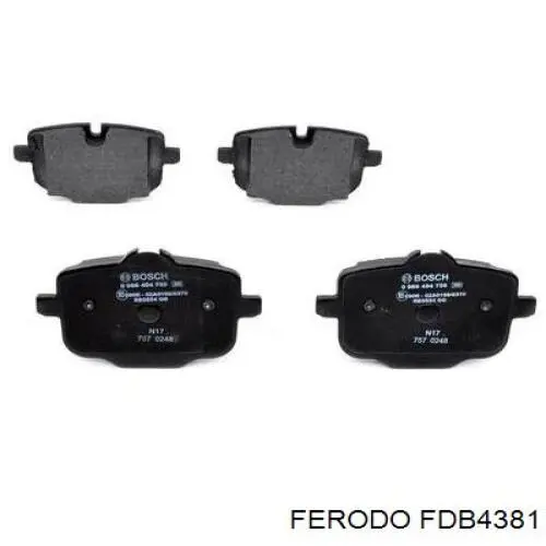 FDB4381 Ferodo Колодки гальмівні задні, дискові