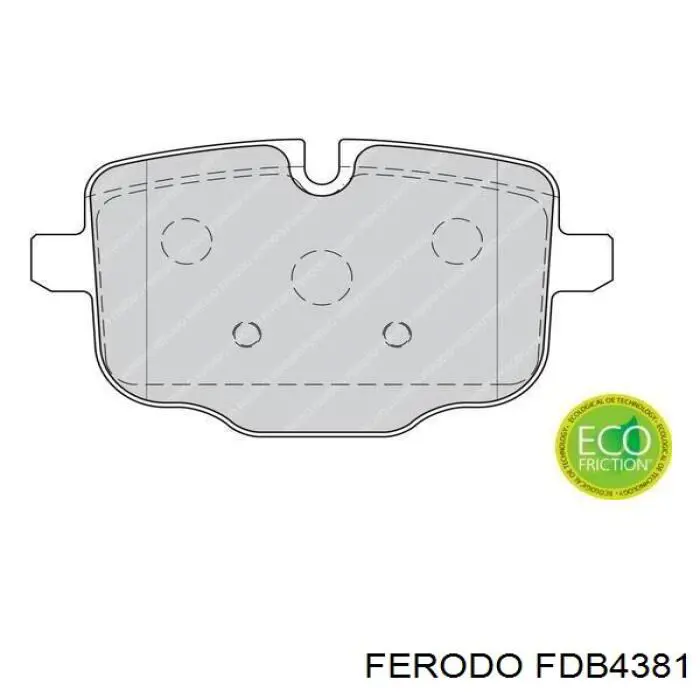 FDB4381 Ferodo колодки гальмові задні, дискові