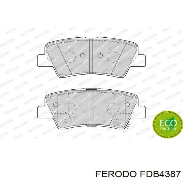 FDB4387 Ferodo колодки гальмові задні, дискові