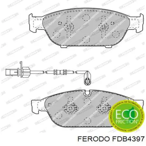 Передні тормозні колодки FDB4397 Ferodo