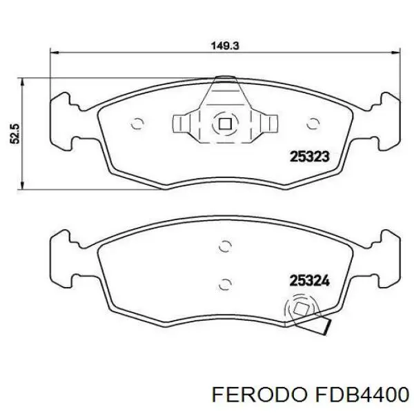 Гальмівні колодки Ferodo FDB4400 ціна, від 34.90 USD