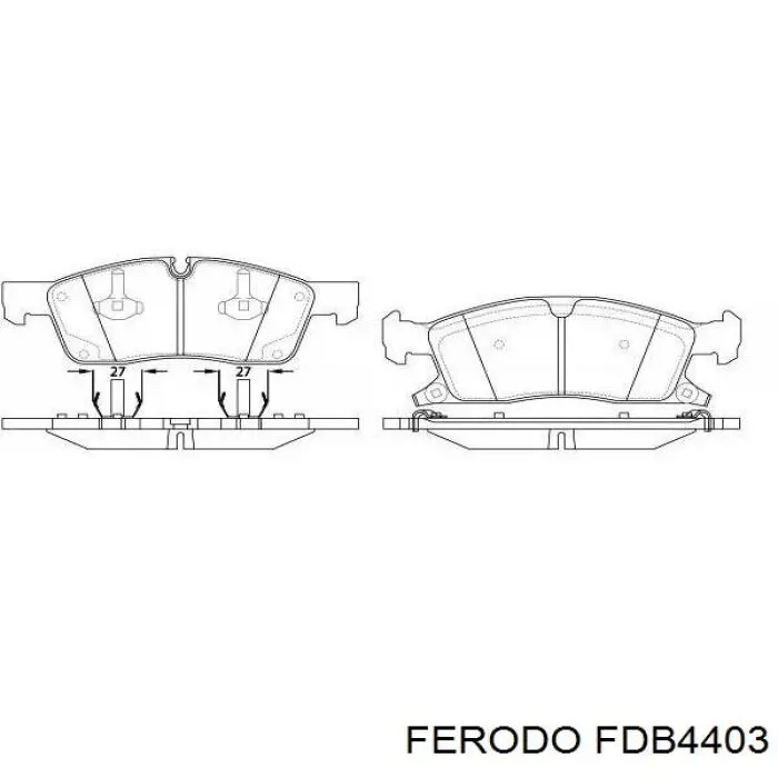 Передні тормозні колодки FDB4403 Ferodo