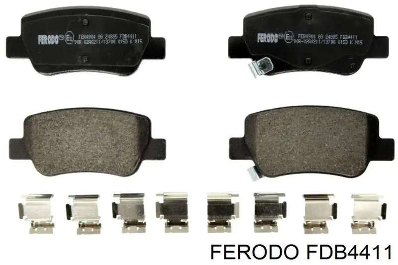 FDB4411 Ferodo колодки гальмові задні, дискові