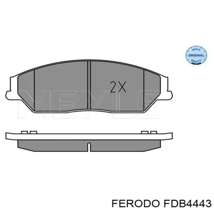 FDB4443 Ferodo Передні гальмівні колодки