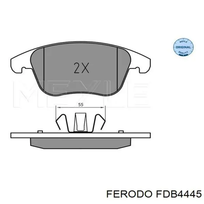 FDB4445 Ferodo Передні гальмівні колодки
