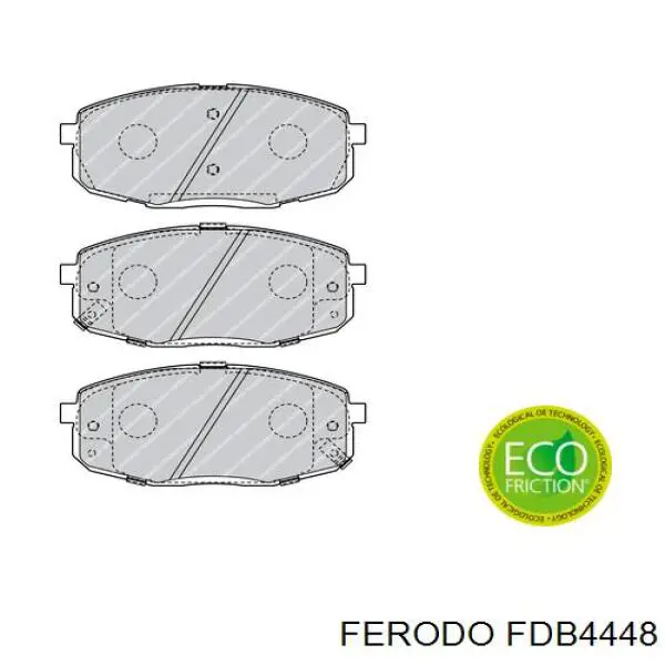 Колодки гальмівні передні, дискові FDB4448 Ferodo