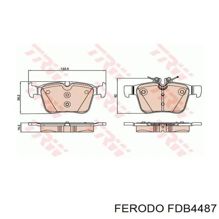 Задні гальмівні колодки Ferodo FDB4487 ціна, від 32.90 USD