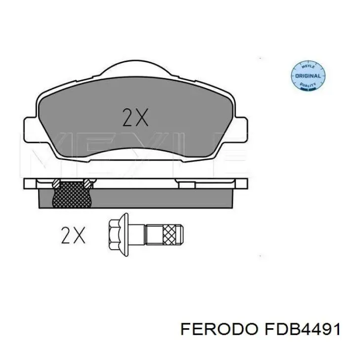 Передні тормозні колодки FDB4491 Ferodo