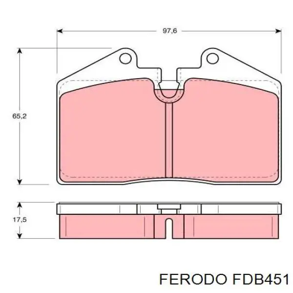 FDB451 Ferodo колодки гальмові задні, дискові