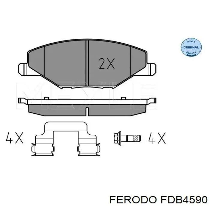 Купити FDB4590 Ferodo Колодки гальмівні передні, дискові