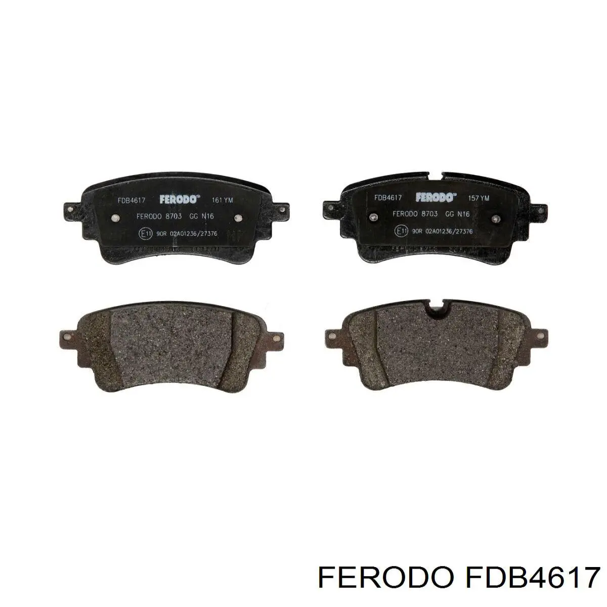FDB4617 Ferodo Колодки гальмівні задні, дискові