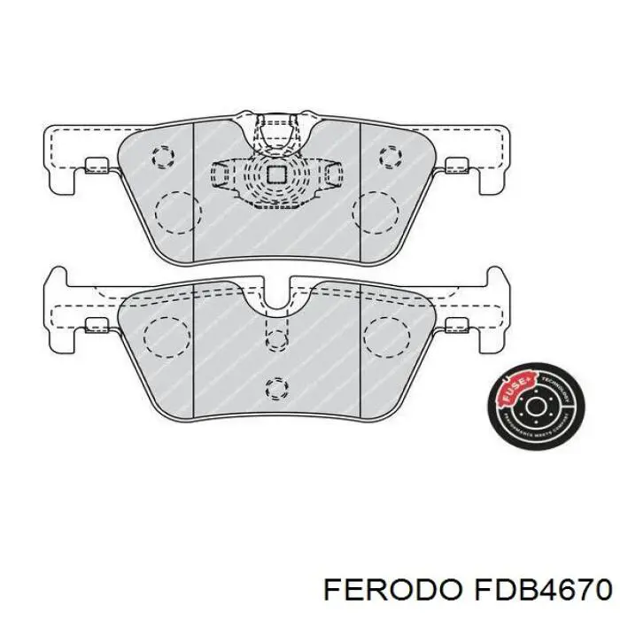 Колодки гальмові задні, дискові FDB4670 Ferodo