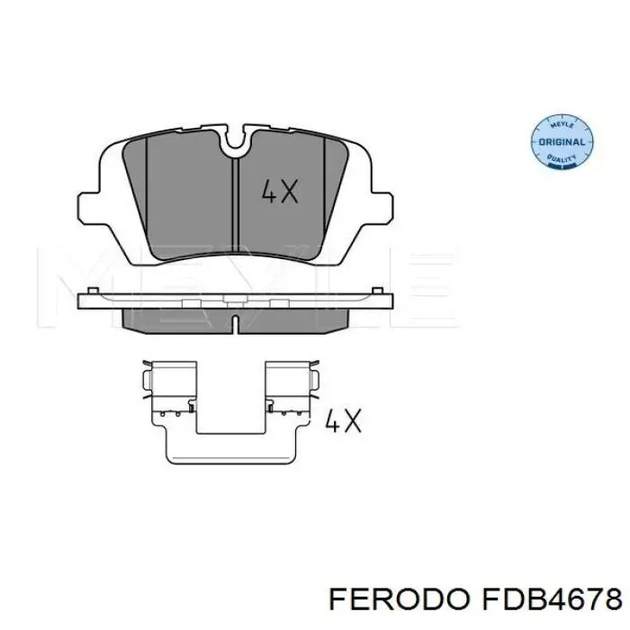 Задні гальмівні колодки FDB4678 Ferodo