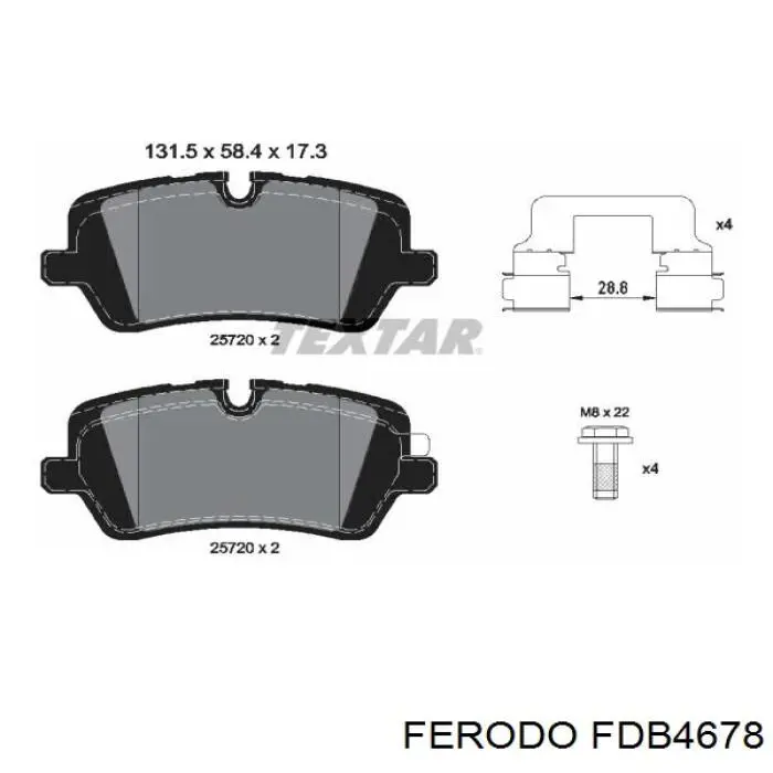 Купити FDB4678 Ferodo Задні колодки