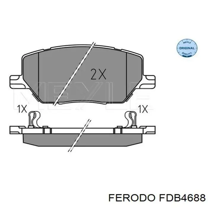 Передні тормозні колодки FDB4688 Ferodo