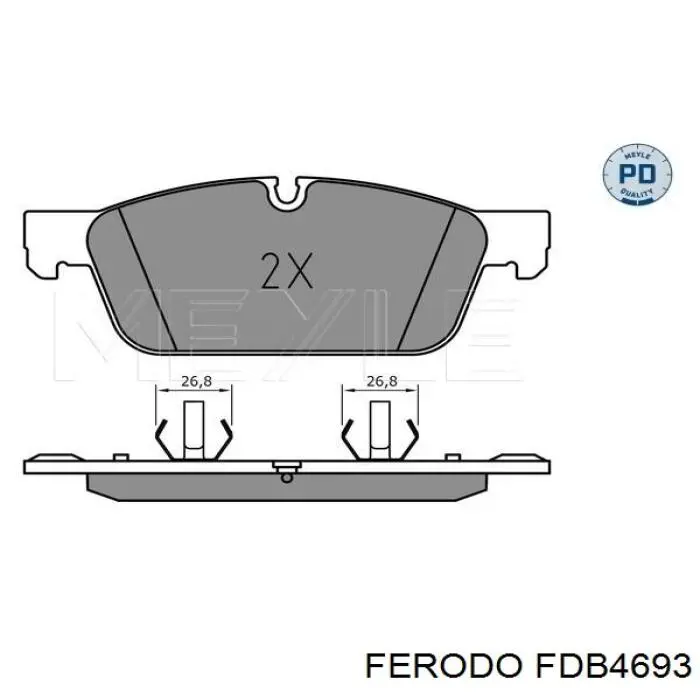 Тормозні колодки Ferodo FDB4693