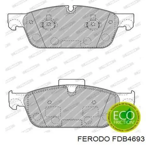 Колодки гальмівні передні, дискові FDB4693 Ferodo