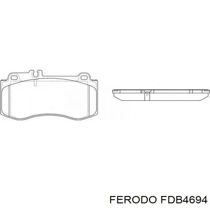 Гальмівні колодки Ferodo FDB4694 ціна, від 51.71 USD