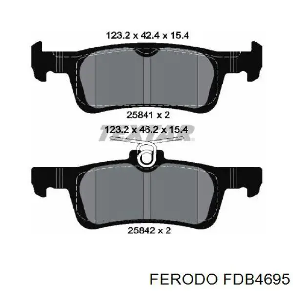 Купити FDB4695 Ferodo Задні колодки