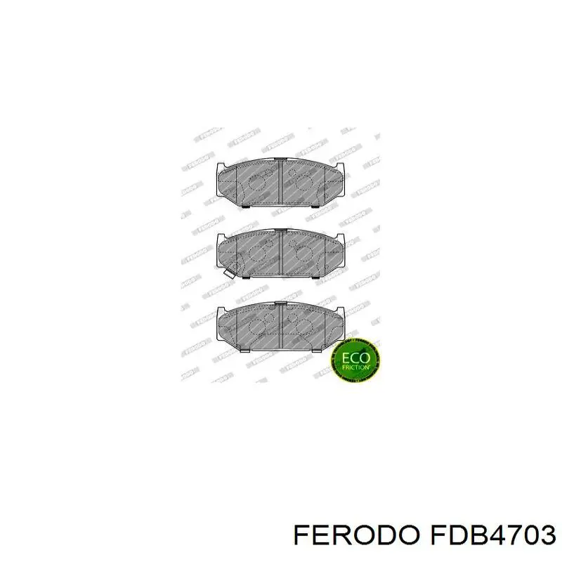 Передні тормозні колодки FDB4703 Ferodo