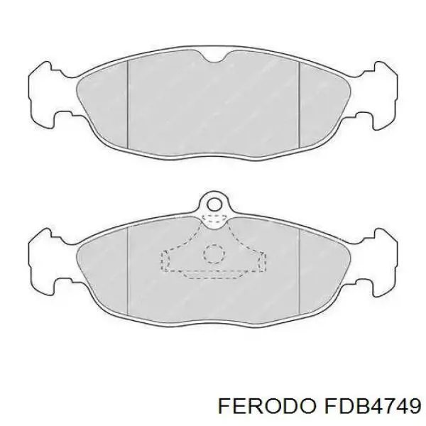 Колодки гальмівні передні, дискові FDB4749 Ferodo