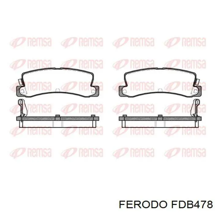 Задні гальмівні колодки Ferodo FDB478 ціна, від 18.07 USD