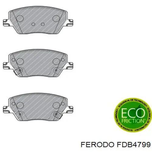 FDB4799 Ferodo колодки гальмівні передні, дискові