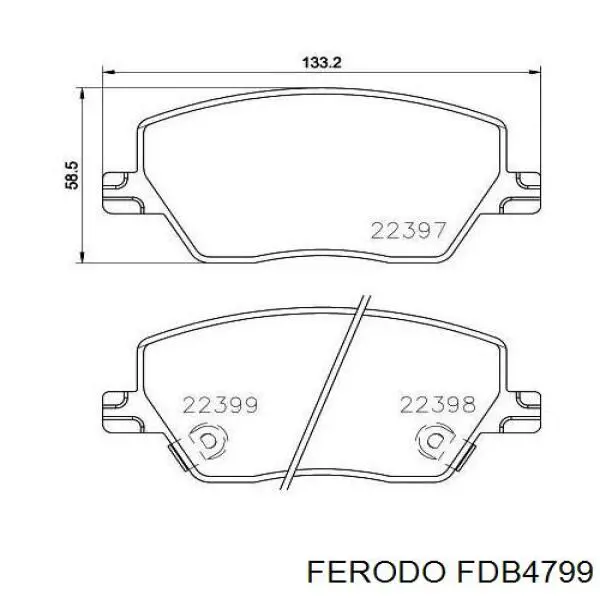 Тормозні колодки Ferodo FDB4799