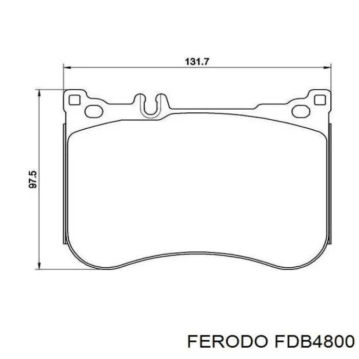 Передні тормозні колодки FDB4800 Ferodo