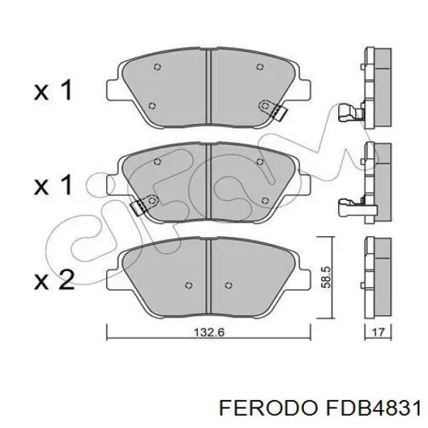 Гальмівні колодки Ferodo FDB4831 ціна, від 29.82 USD