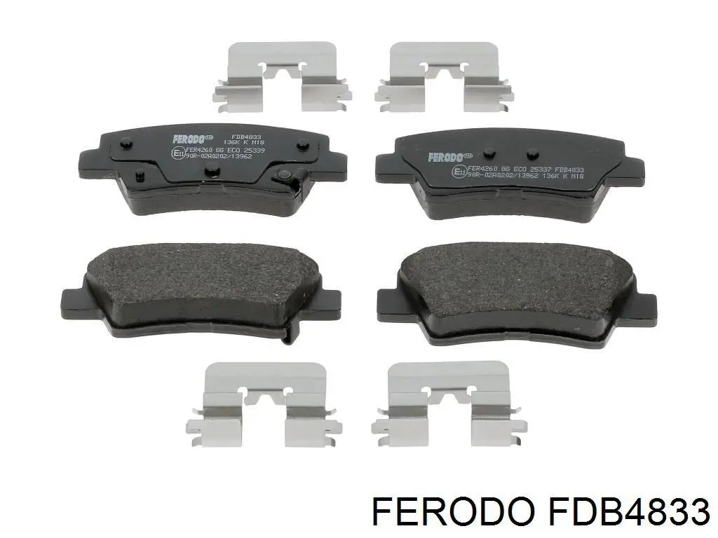FDB4833 Ferodo колодки гальмові задні, дискові