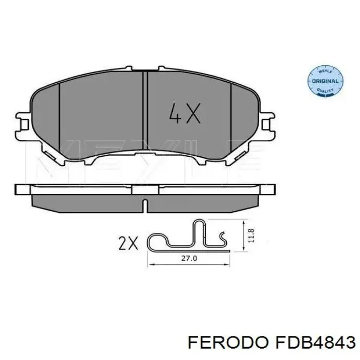 Гальмівні колодки Ferodo FDB4843 ціна, від 31.62 USD