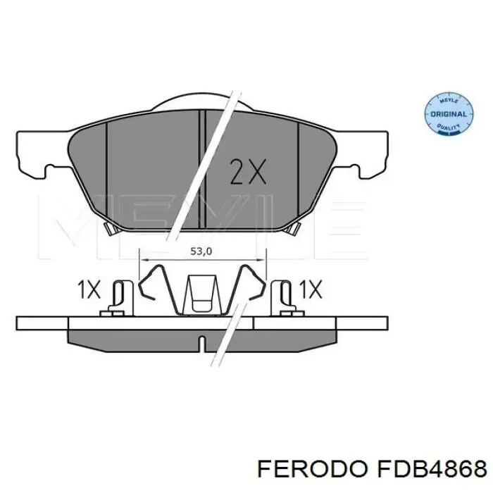 Гальмівні колодки Ferodo FDB4868 ціна, від 39.76 USD