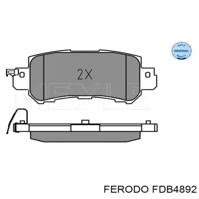 Задні гальмівні колодки FDB4892 Ferodo