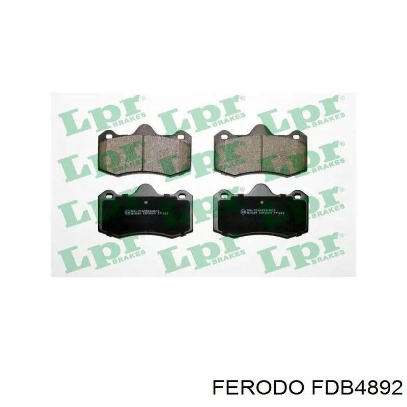 FDB4892 Ferodo Колодки гальмівні задні, дискові