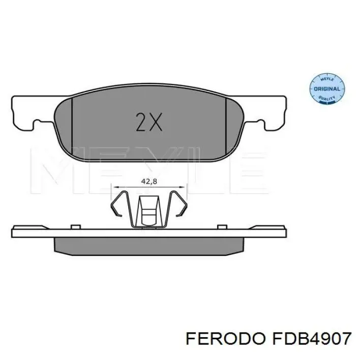 Гальмівні колодки Ferodo FDB4907 ціна, від 29.67 USD