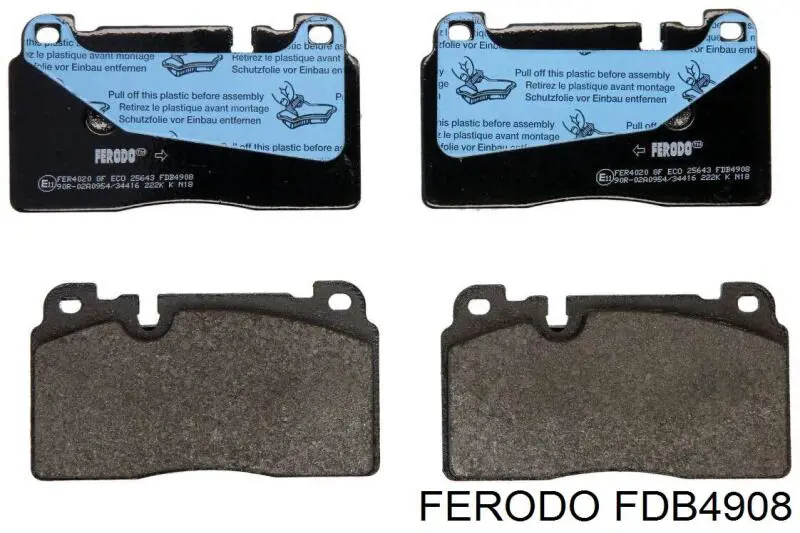 FDB4908 Ferodo колодки гальмівні передні, дискові