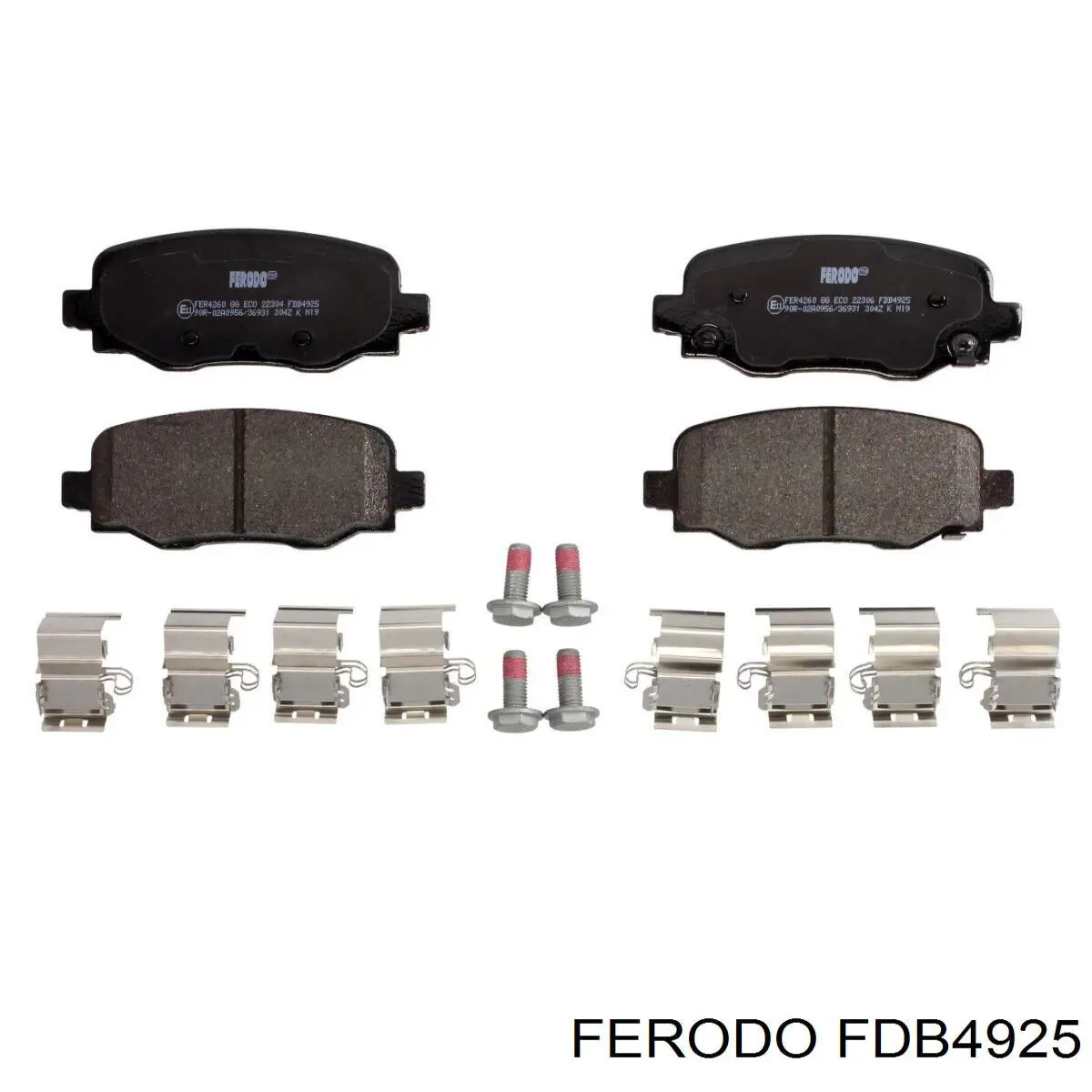 FDB4925 Ferodo колодки гальмові задні, дискові