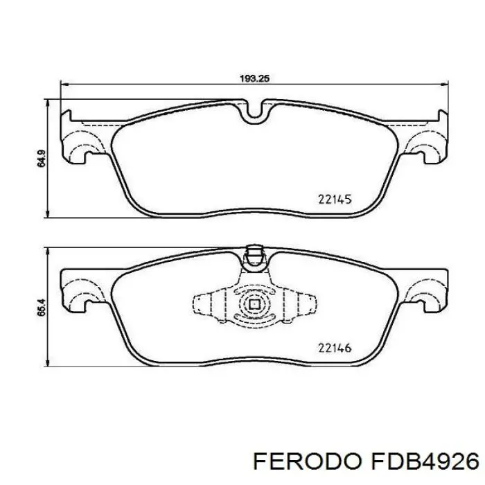 Гальмівні колодки Ferodo FDB4926 ціна, від 51.35 USD
