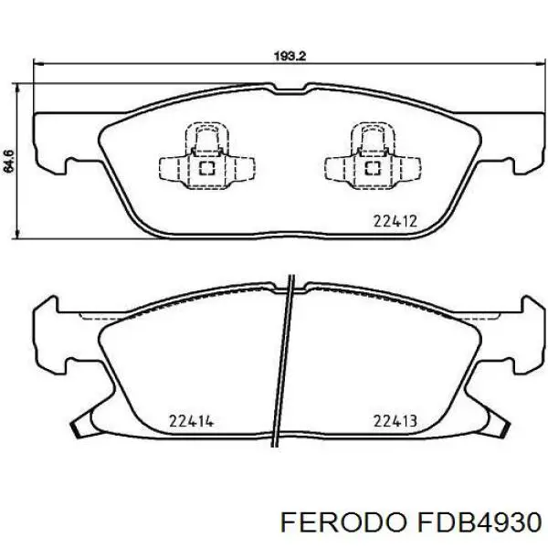 Гальмівні колодки Ferodo FDB4930 ціна, від 60.32 USD