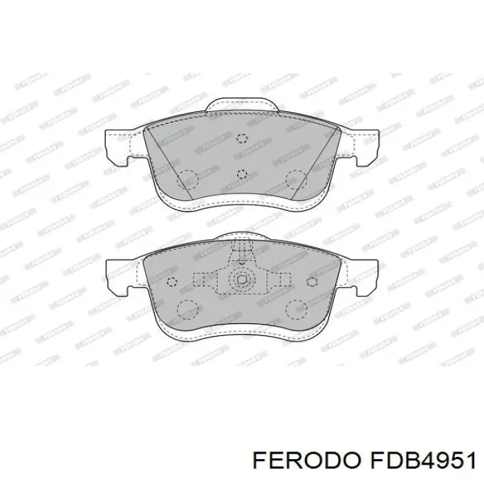 Колодки гальмівні передні, дискові FDB4951 Ferodo