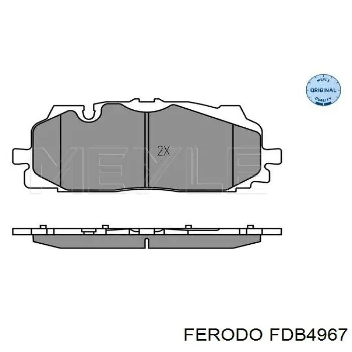 Колодки гальмівні передні, дискові FDB4967 Ferodo