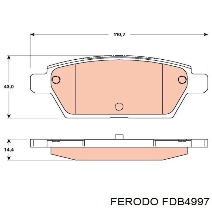 Задні гальмівні колодки Ferodo FDB4997 ціна, від 20.39 USD