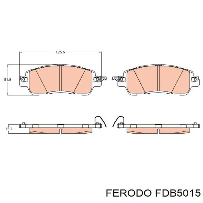 Купити FDB5015 Ferodo Колодки гальмівні передні, дискові