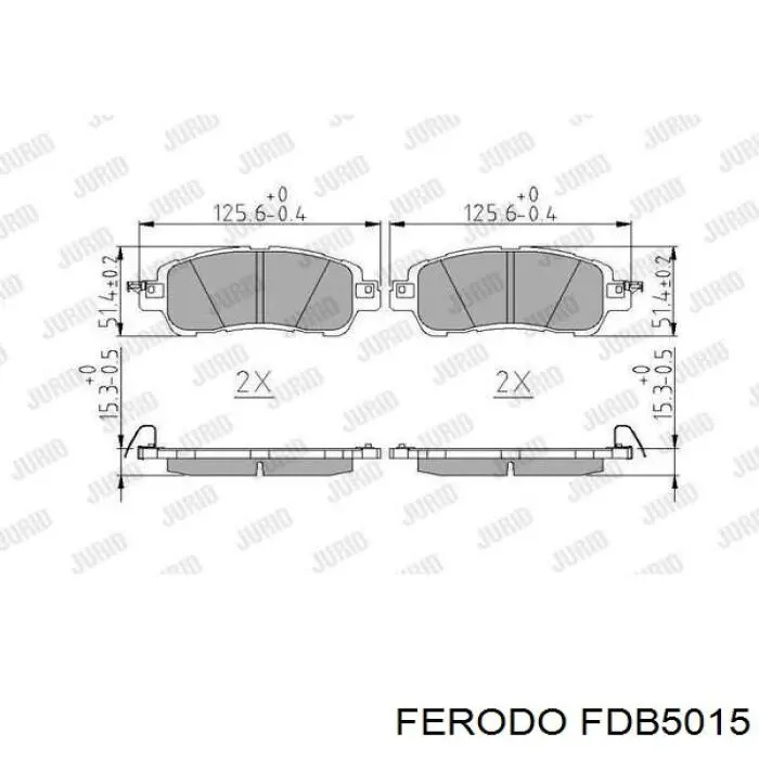FDB5015 Ferodo колодки гальмівні передні, дискові